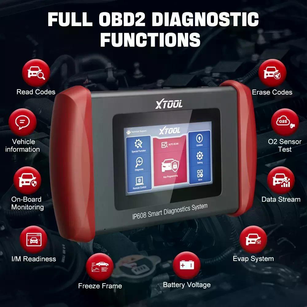 SCANNER AUTOMOTRIZ XTOOL SERVICIOS 9 RESETEOS INPLUS IP608 - 4