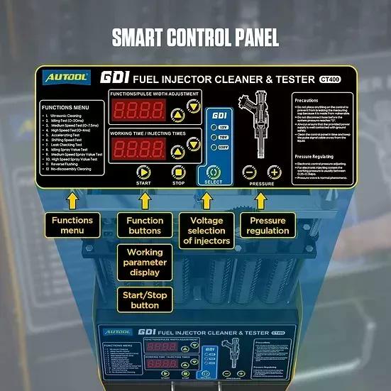 PROBADOR INYECTORES AUTOOL GDI LIMPIADOR Y CT400 AUTOMOTRIZ - 7
