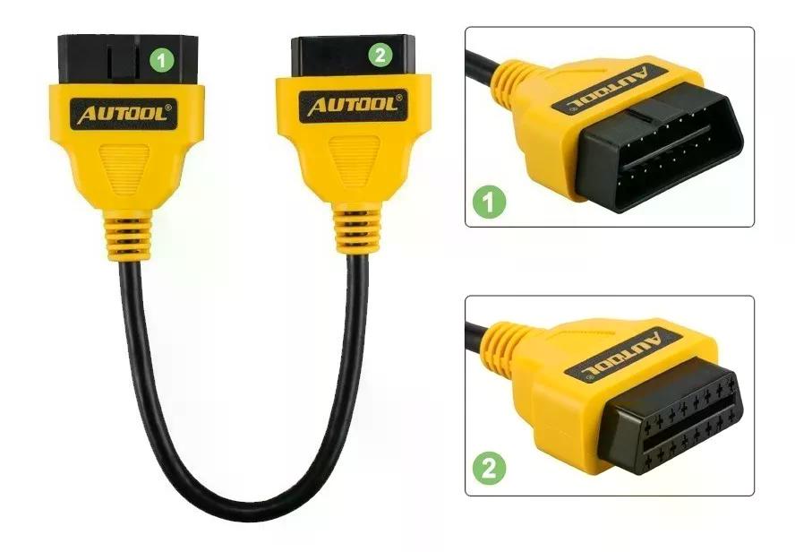 CABLE AUTOOL EXTENSIÓN 30 CM OBD2 SCANNER AUTOMOTRIZ - 2