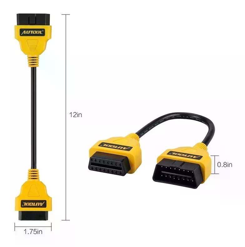CABLE AUTOOL EXTENSIÓN 30 CM OBD2 SCANNER AUTOMOTRIZ - 3