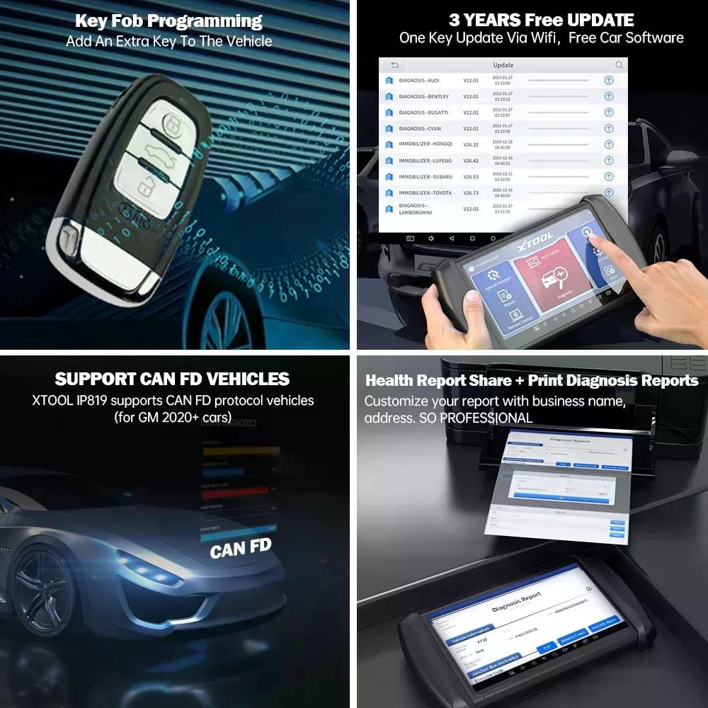 SCANNER XTOOL Y LLAVES IP819 FUNCIONES ESPECIALES +30 DPF - 8