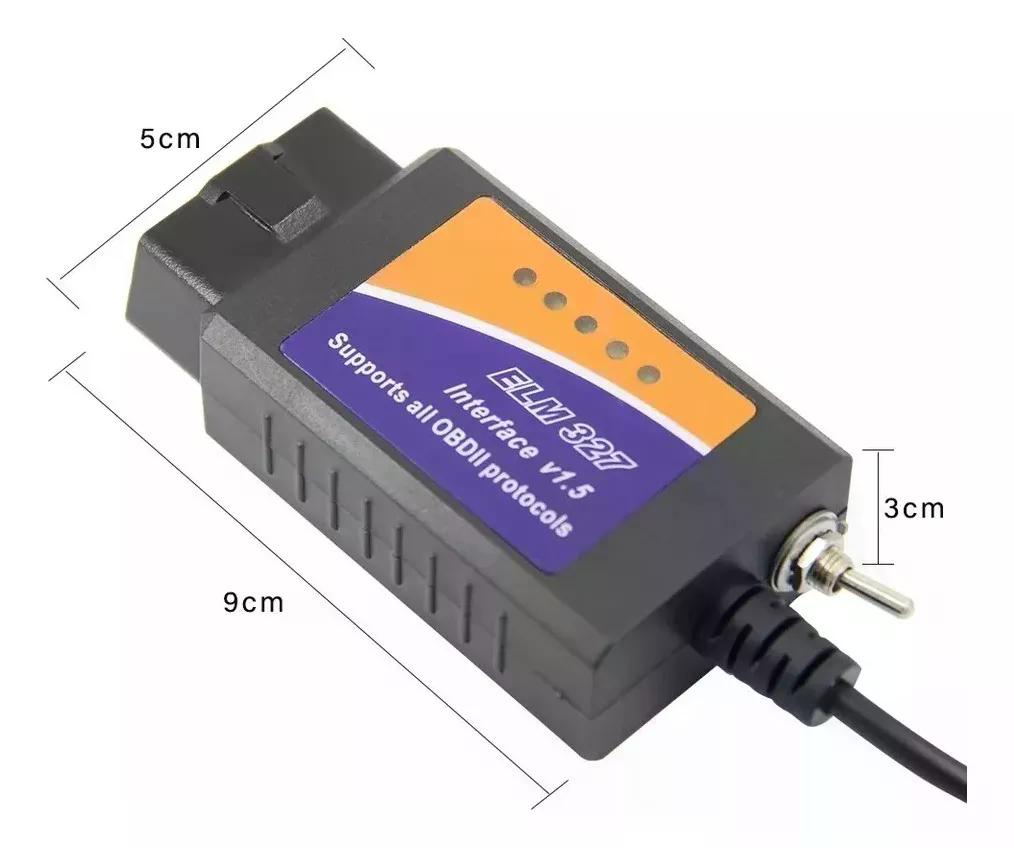 SCANNER AUTOMOTRIZ ELM 327 OBD2 CHIP FORD FORSCAN USB - 6