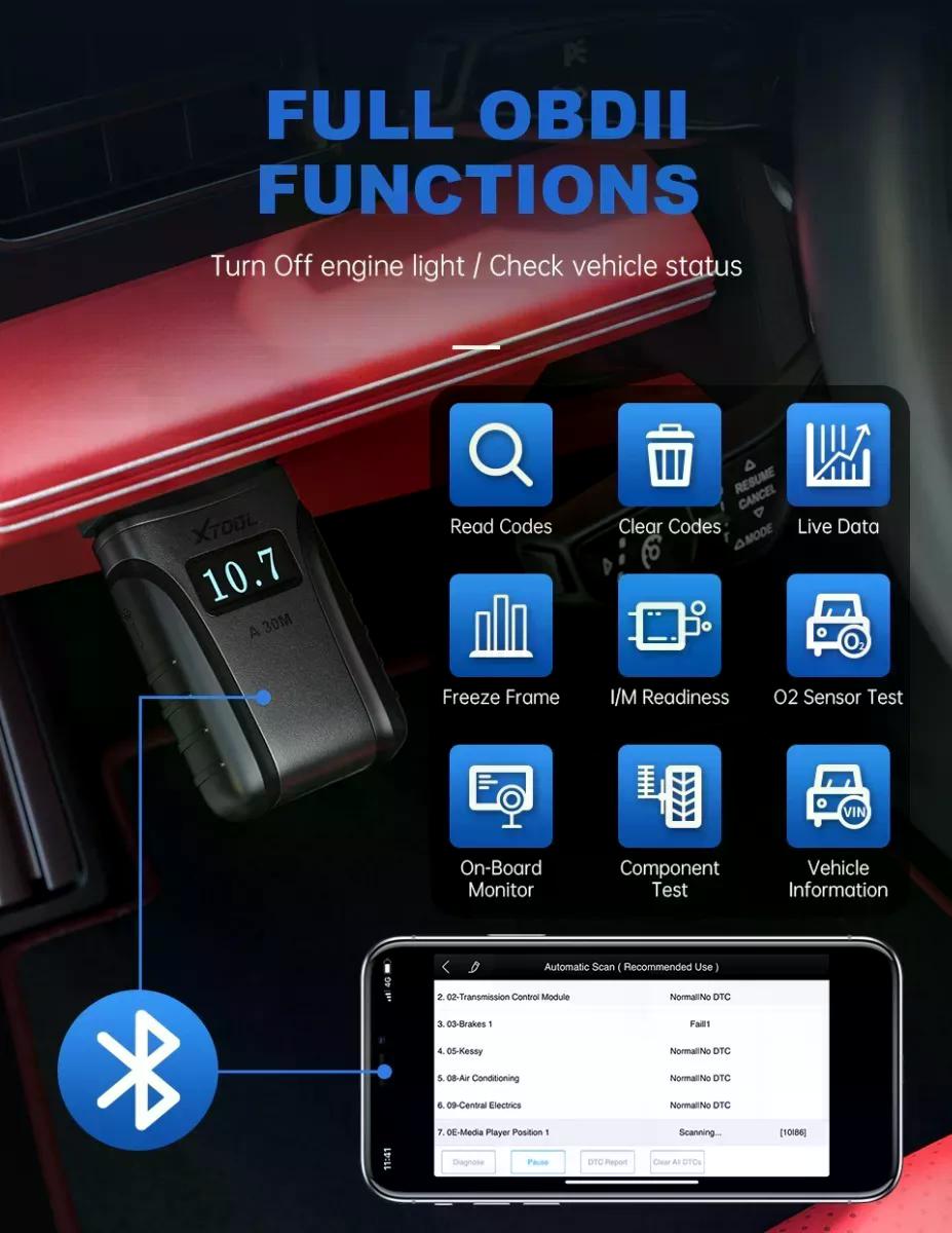 SCANNER AUTOMOTRIZ XTOOL ANYSCAN A30M 21 FUNCIÓN ESPECIALES - 7