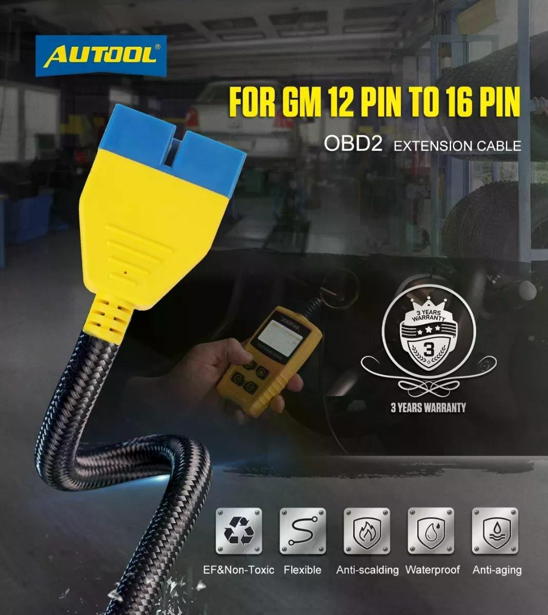 CABLE AUTOOL GM SCANNER AUTOMOTRIZ CONECTOR GM 16 A 12 PINES - 2