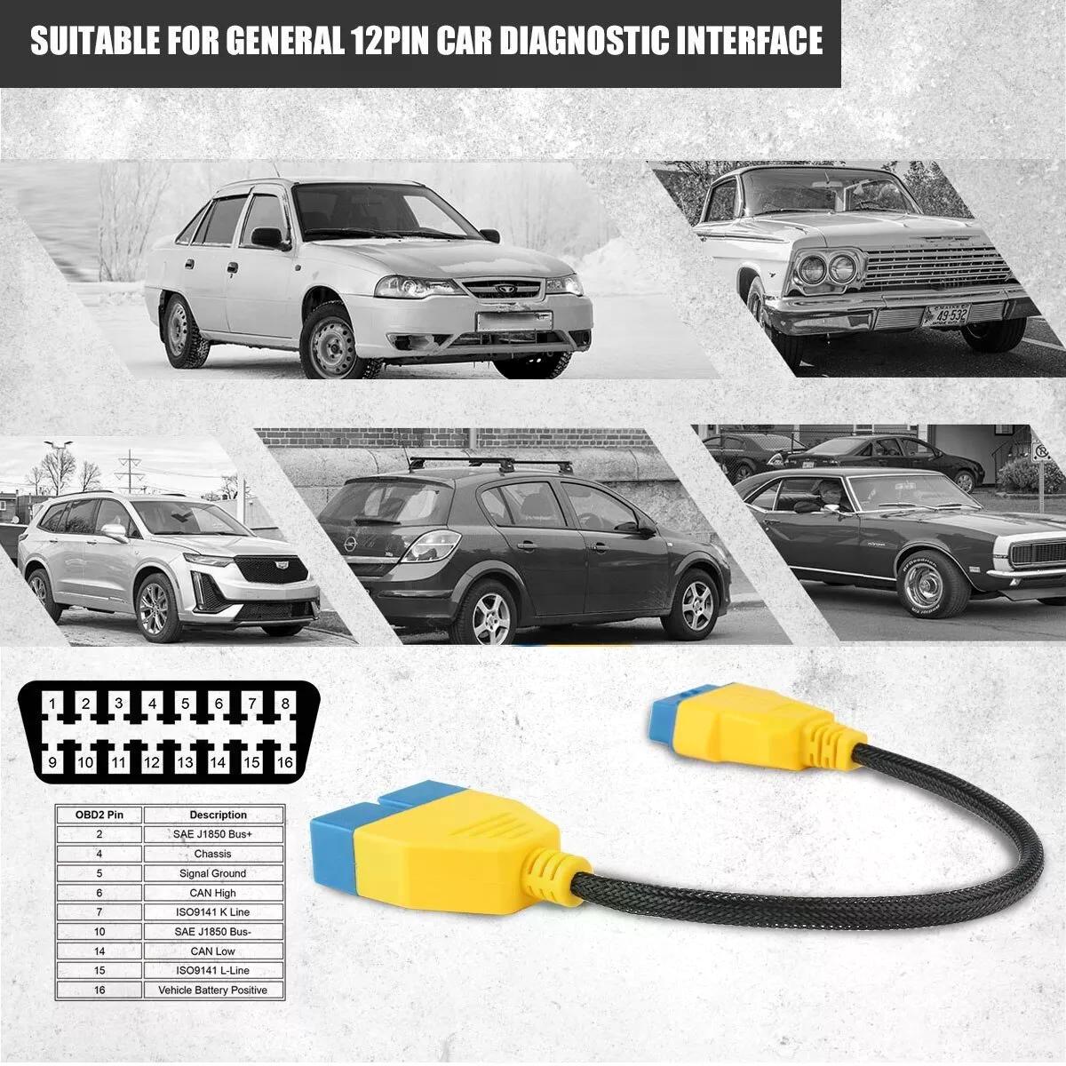 CABLE AUTOOL GM SCANNER AUTOMOTRIZ CONECTOR GM 16 A 12 PINES - 3