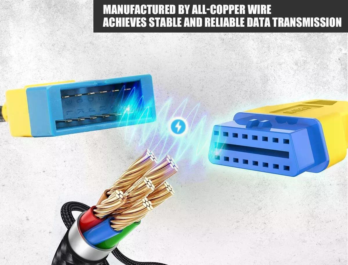 CABLE AUTOOL GM SCANNER AUTOMOTRIZ CONECTOR GM 16 A 12 PINES - 6