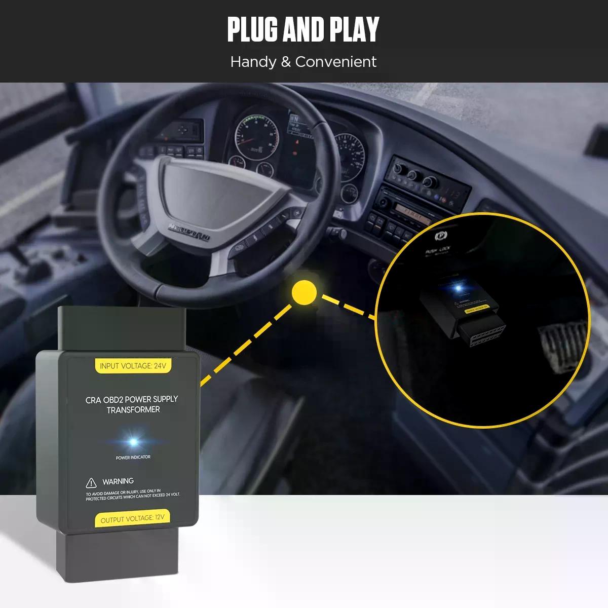 ADAPTADOR FUENTE DE ALIMENTACIÓN AUTOOL 24V A 12V OBD2 - 3