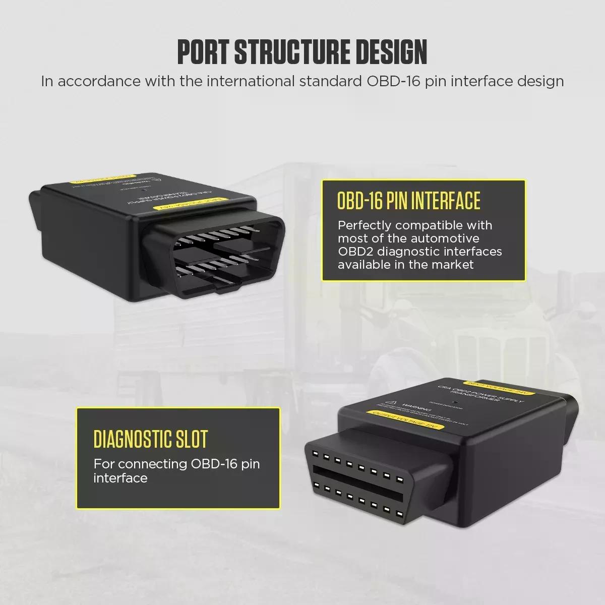 ADAPTADOR FUENTE DE ALIMENTACIÓN AUTOOL 24V A 12V OBD2 - 4