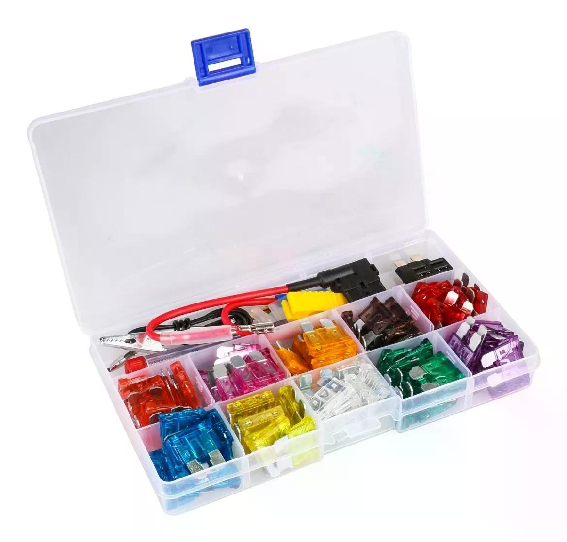 CAJA CON 100 FUSIBLES 3 A 40 AMPERES USO AUTOMOTRIZ AUTOS - 1