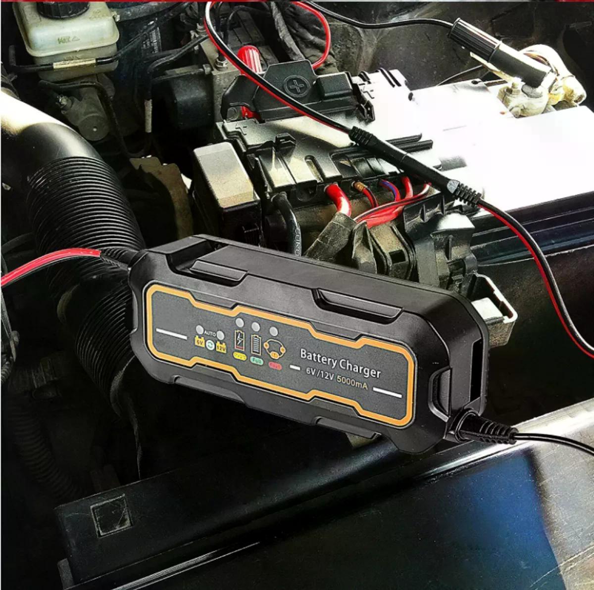 CARGADOR BATERÍA AUTOMOTRIZ 12V 6V 5A ÁCIDO GEL AGM PLATA - 5