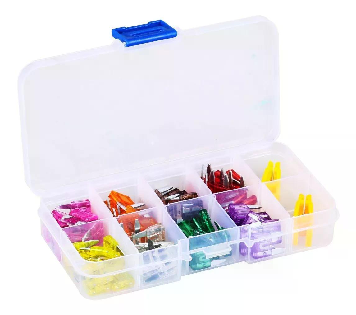 CAJA CON 80 FUSIBLES 3 A 30 AMPERES USO AUTOMOTRIZ AUTOS - 1