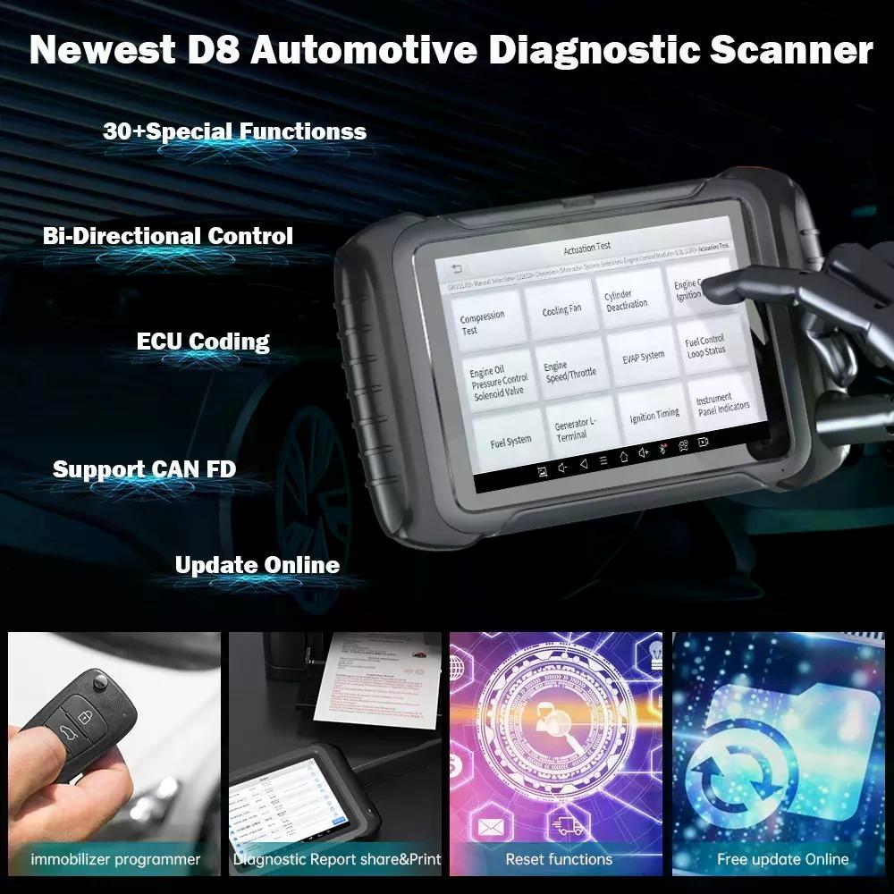 SCANNER MULTIMARCA XTOOL D8 PROFESIONAL DPF SAS ABS SRS 31FN - 4