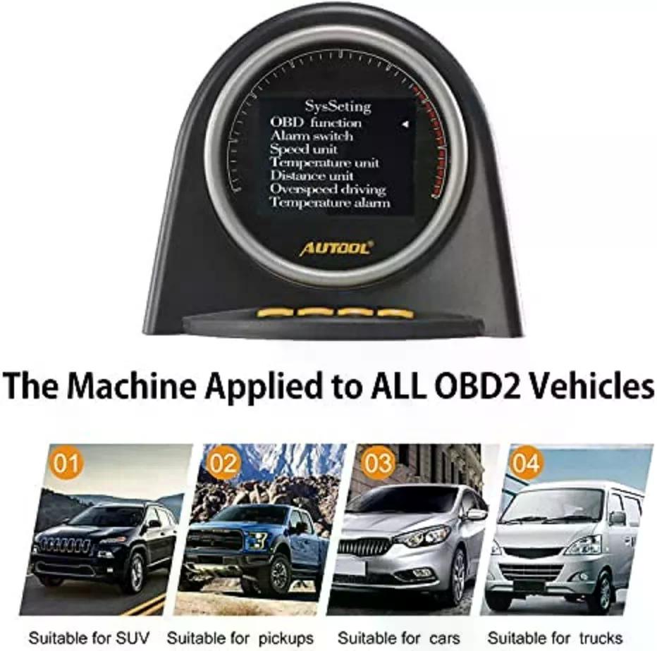 SCANNER AUTOMOTRIZ AUTOOL X70 OBD2 12V MIDE VELOCIDAD TEMP - 5