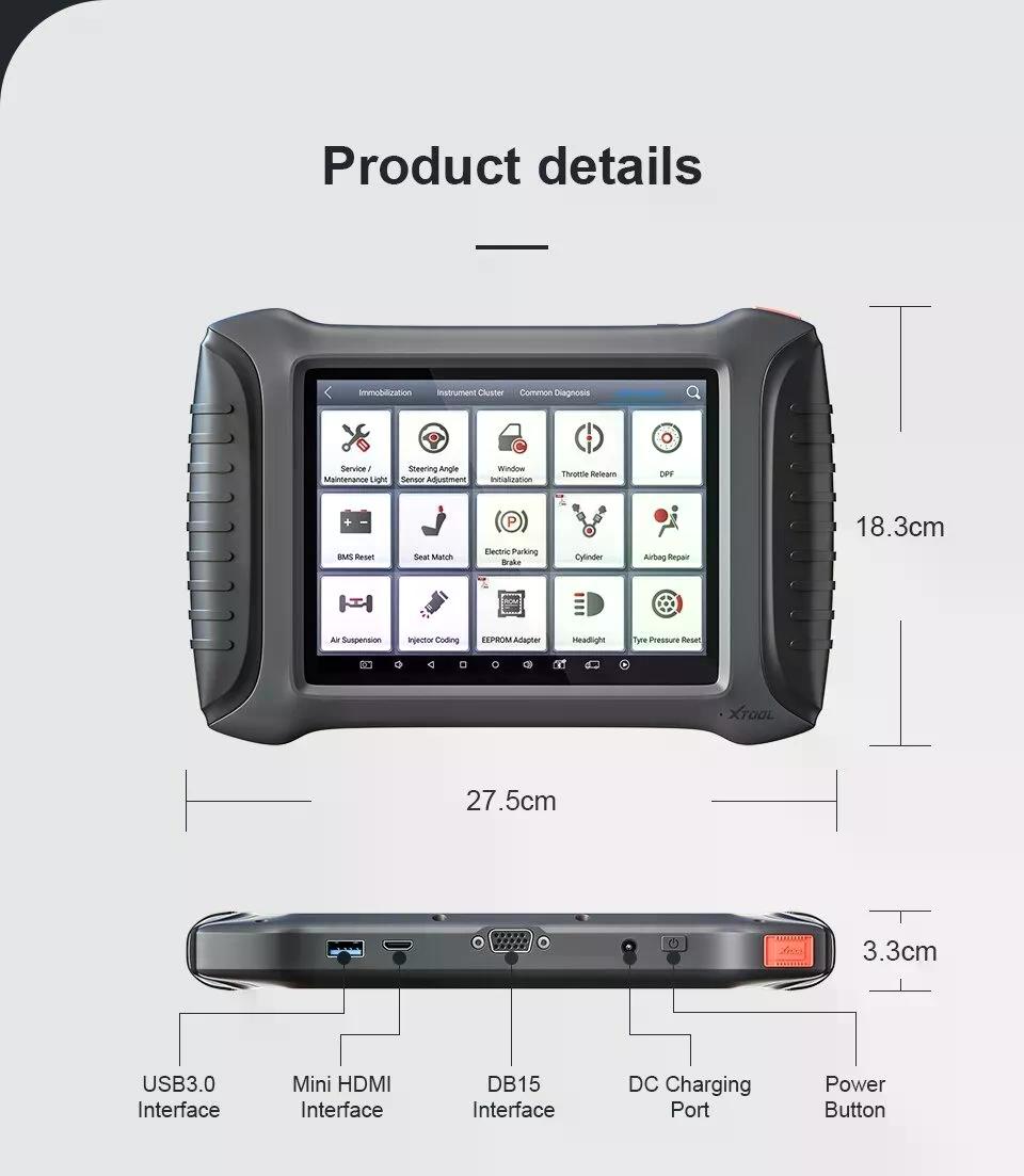 SCANNER AUTOMOTRIZ XTOOL X100 PAD 3 SE LLAVES EEPROM ADAPTER - 6