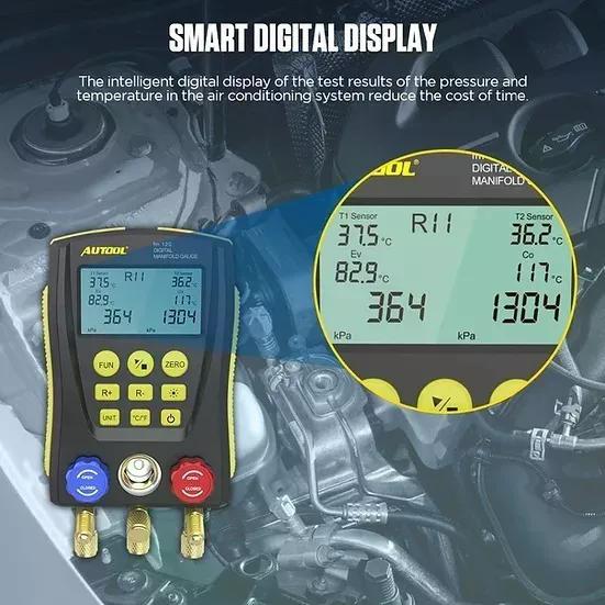 MEDIDOR DE VACÍO AUTOOL LM120+ DIGITAL PARA REFRIGERACIÓN HV - 5