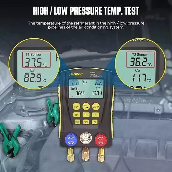 MEDIDOR DE VACÍO AUTOOL LM120+ DIGITAL PARA REFRIGERACIÓN HV - 8