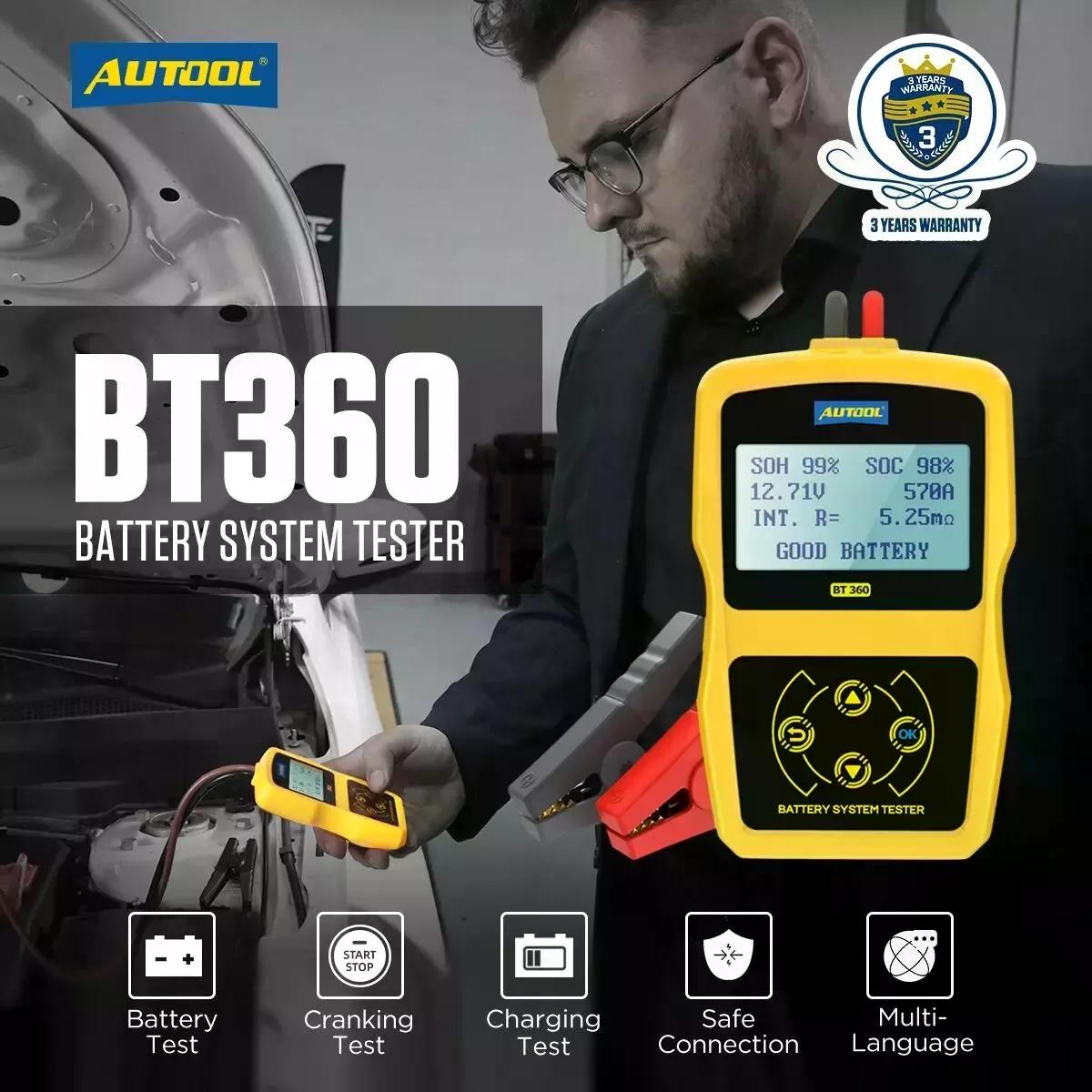 PROBADOR DE CARGA AUTOOL DE BATERÍA BT360 - 2
