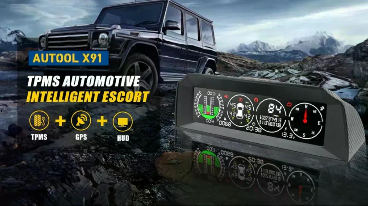 MEDIDOR VELOCIDAD AUTOOL X91 GPS INCLINÓMETRO BRÚJULA TPMS BRÚJULA - 2