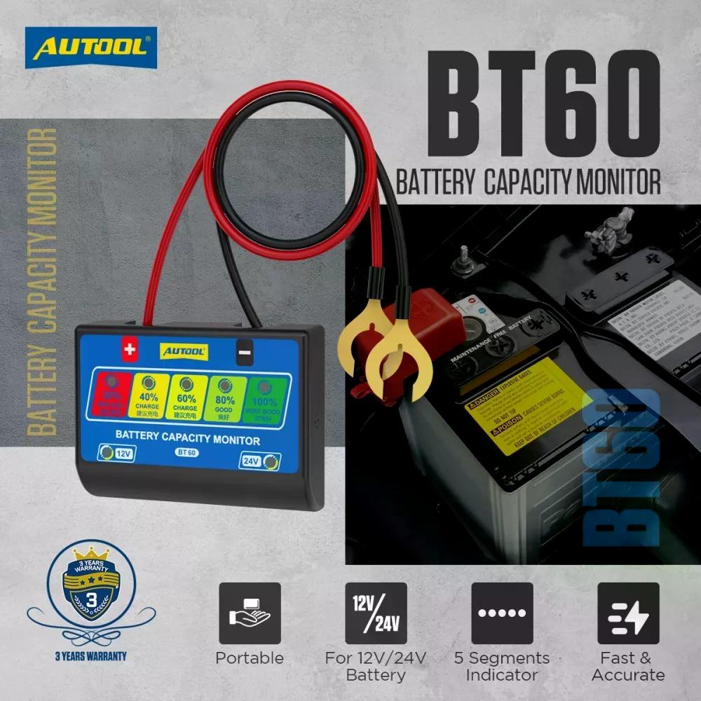 PROBADOR DE BATERÍA AUTOOL 12-24V BT60 - 3