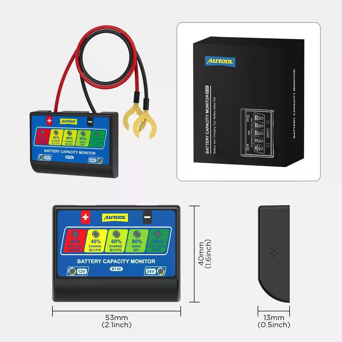PROBADOR DE BATERÍA AUTOOL 12-24V BT60 - 7
