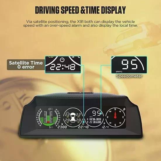 MEDIDOR DE PENDIENTE AUTOOL GPS TPMS X91 HUD 3 EN 1 - 7