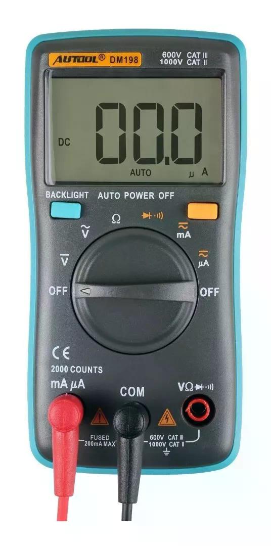 MULTITESTER MULTIMETRO AMPERIMETRO VOLTIMETRO AUTOOL DM201 - 3