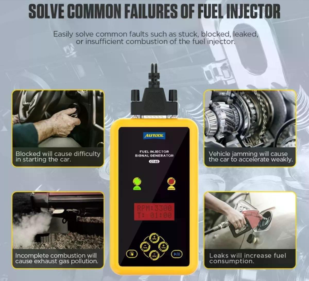 PROBADOR AUTOOL INYECTOR CT60 DE COMBUSTIBLE DIÉSEL BOMBA - 6