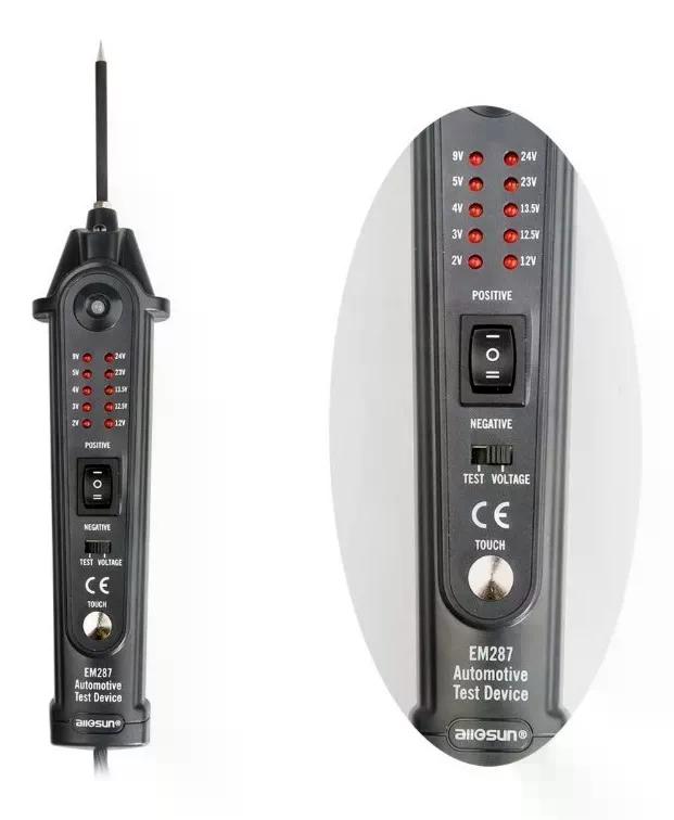 PROBADOR CORTO CIRCUITO AUTOMOTRIZ ELÉCTRICO EM287 12V A 24V - 2