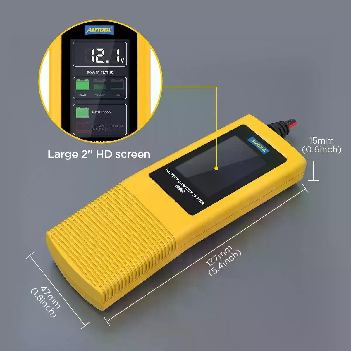 PROBADOR AUTOOL DE CARGA DE BATERÍA BT70 - 8