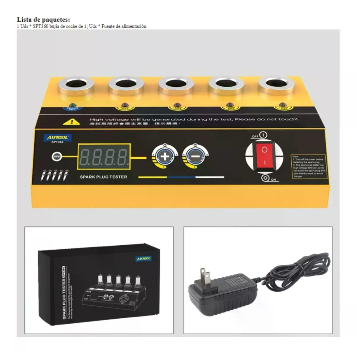 PROBADOR AUTOOL DE BUJÍAS SPT360 DE ENCENDIDO 12V AUTOMOTRIZ - 8