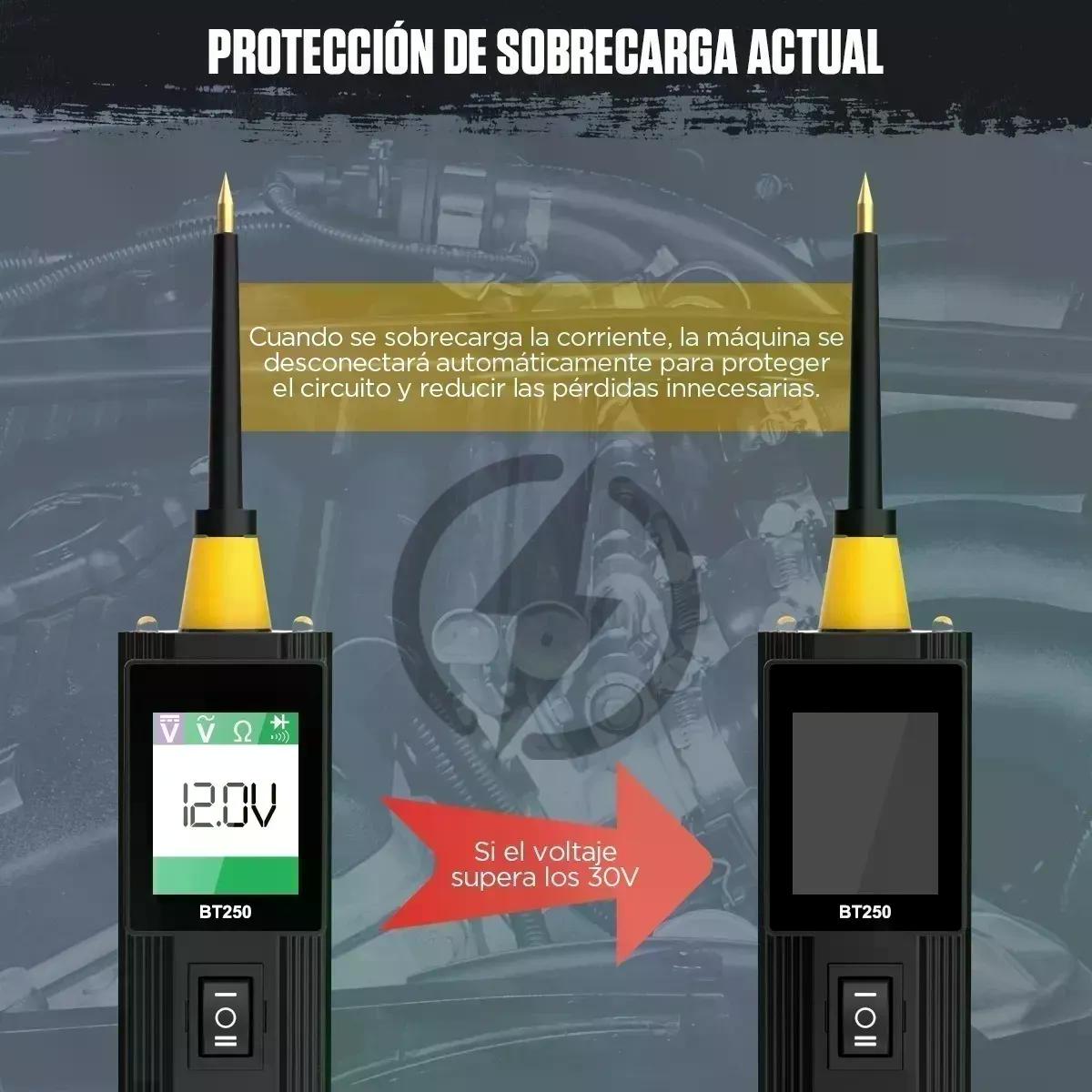 PROBADOR AUTOOL CIRCUITO AUTOMOTRIZ ELÉCTRICO BT250 12V - 8