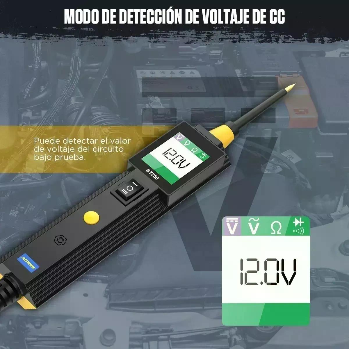 PROBADOR AUTOOL CIRCUITO AUTOMOTRIZ ELÉCTRICO BT250 12V - 9