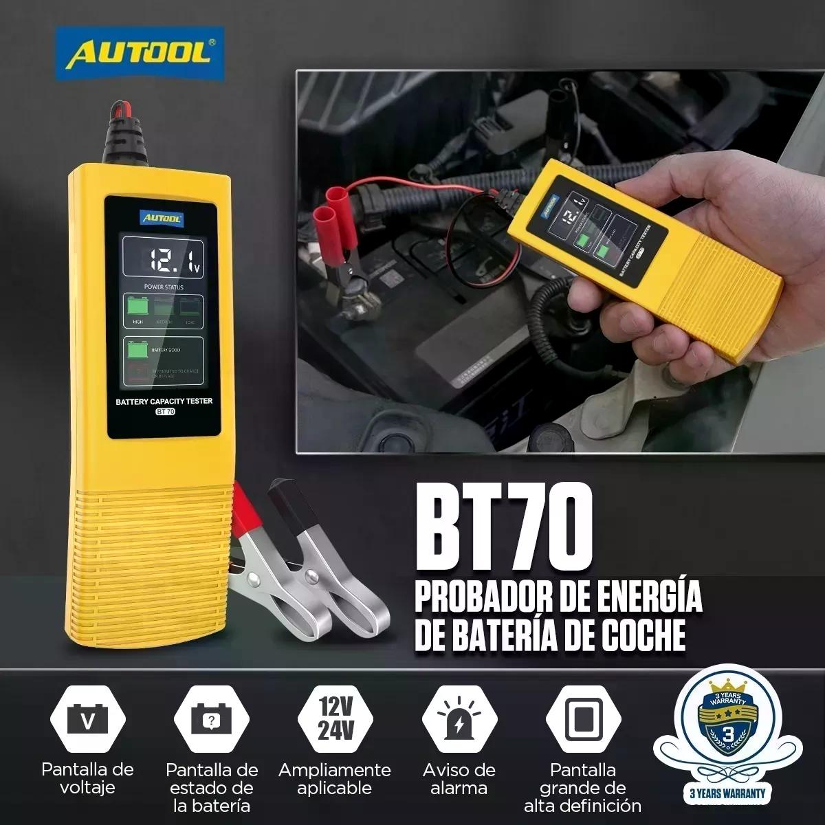 PROBADOR AUTOOL BATERÍA BT70 DE 12-24V 100A 2000CCA SCANNER - 2
