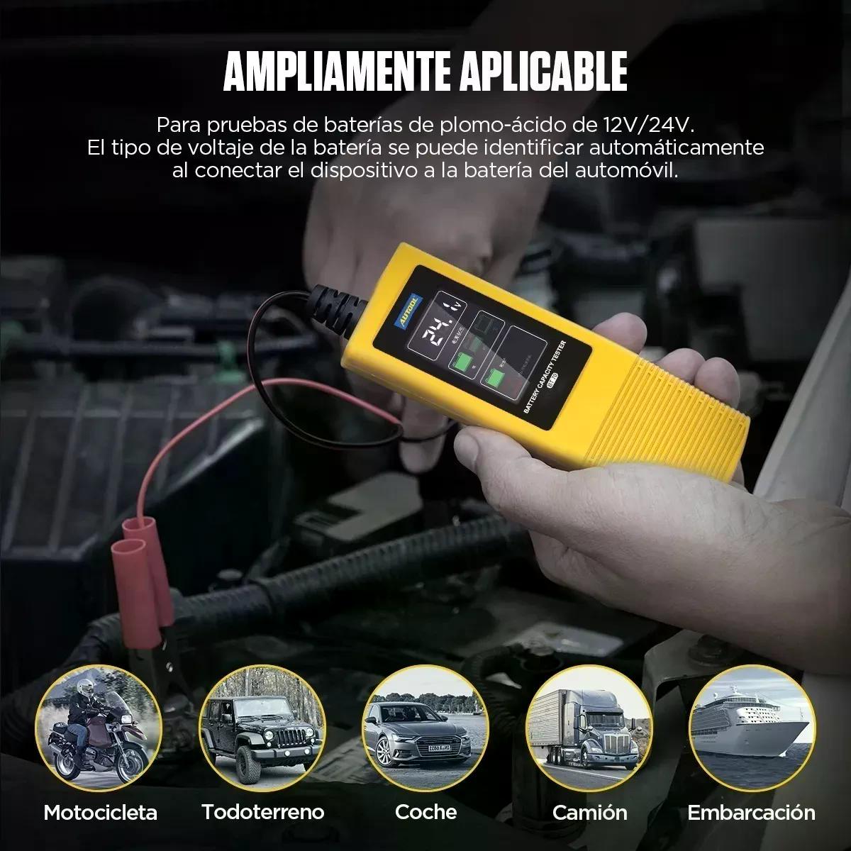 PROBADOR AUTOOL BATERÍA BT70 DE 12-24V 100A 2000CCA SCANNER - 6
