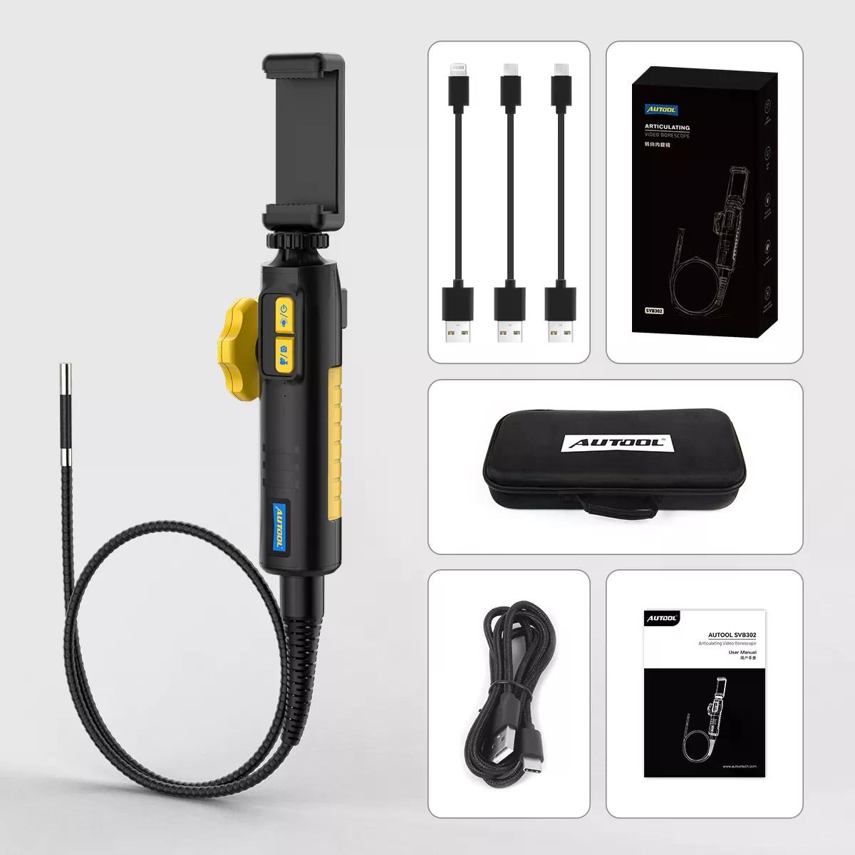 VIDEOSCOPIO ENDOSCOPIO INDUSTRIAL HD AUTOOL SVB302 ARTICULADO IP67 - 3