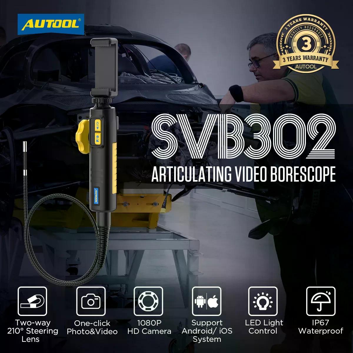 VIDEOSCOPIO ENDOSCOPIO INDUSTRIAL HD AUTOOL SVB302 ARTICULADO IP67 - 4