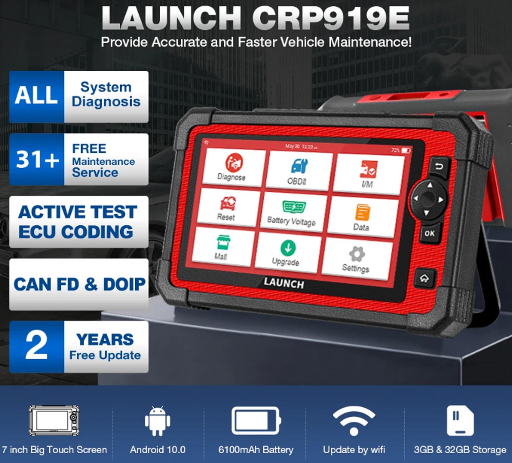 SCANNER LAUNCH X431 CRP919E CAN FD FUNCION+31 BI-DIRECCIONAL - 3