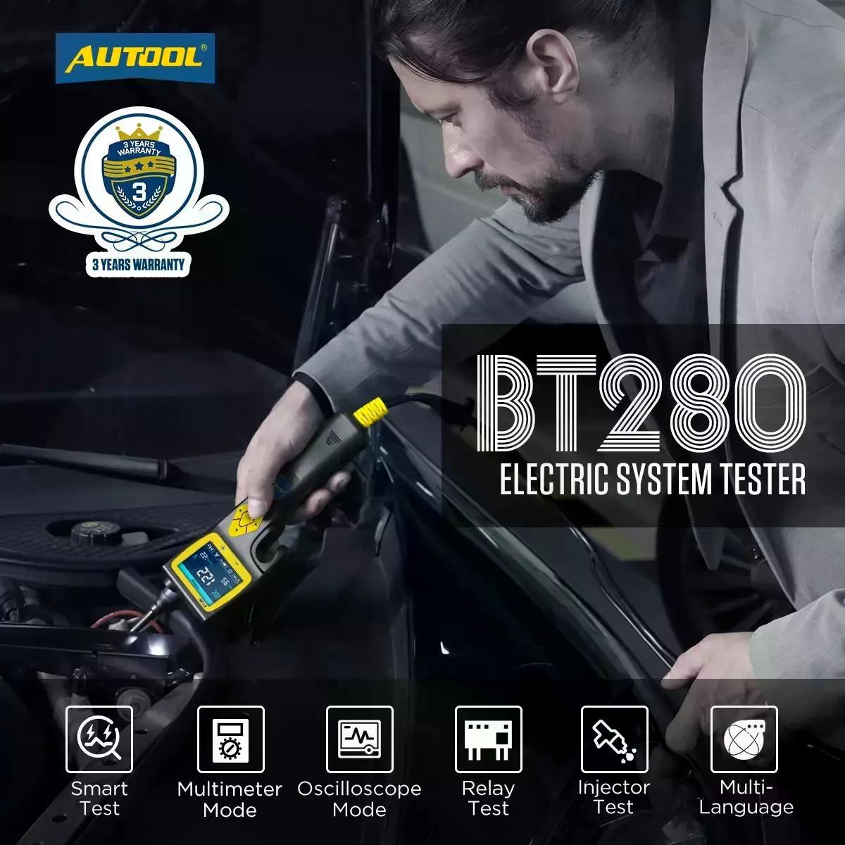 PROBADOR AUTOOL DE CIRCUITO BT280 OSCILOSCOPIO PUNTA LÓGICA - 3
