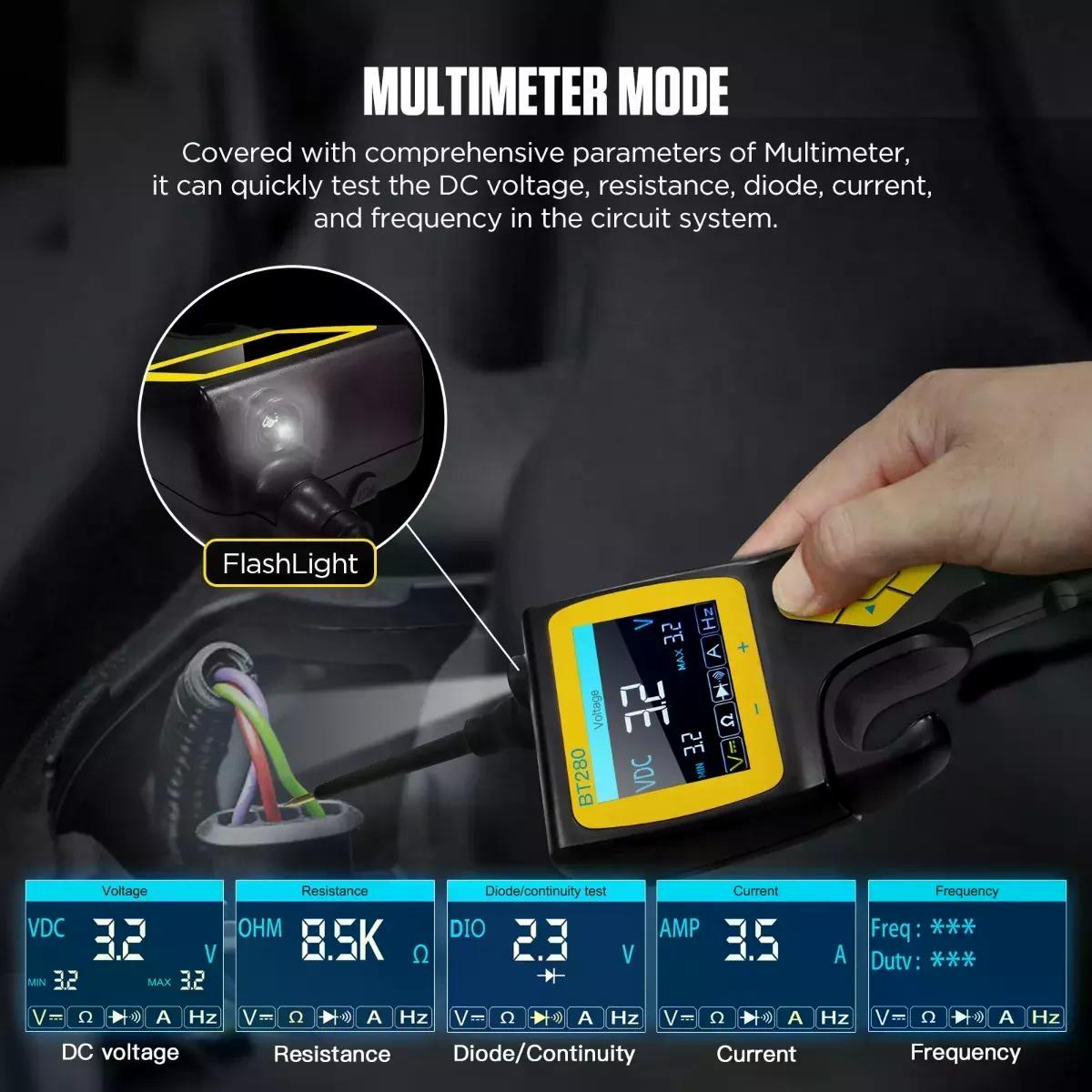 PROBADOR AUTOOL DE CIRCUITO BT280 OSCILOSCOPIO PUNTA LÓGICA - 6