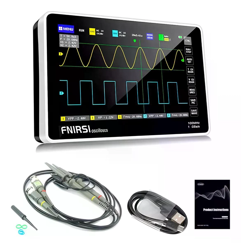 OSCILOSCOPIO TABLETA DIGITAL FNIRSI 1013D 100MHZ 1GSA/S 2CH - 1