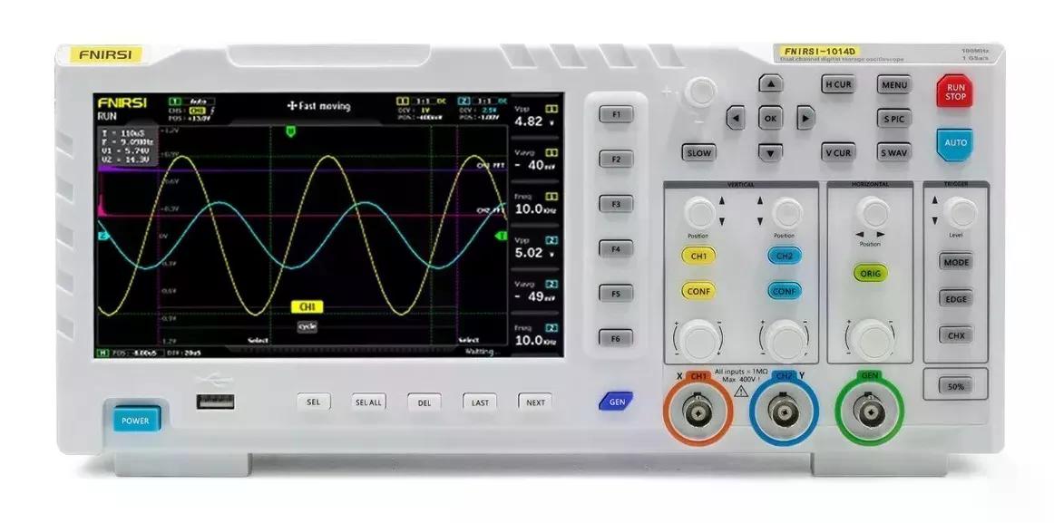 OSCILOSCOPIO FNIRSI-1014D 100MHZ 2CH 1GSA/S + GENERADOR FUNC - 2