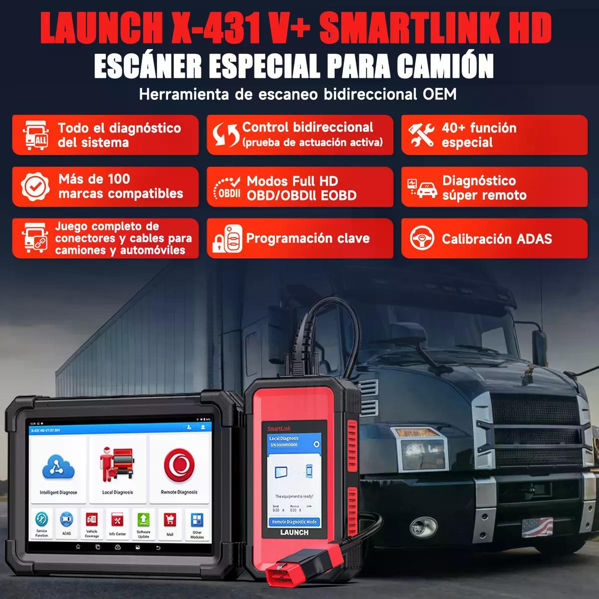 ESCÁNER AUTOMOTRIZ LAUNCH X431 V+ SMARTLINK HD CAMIÓN 24V - 3