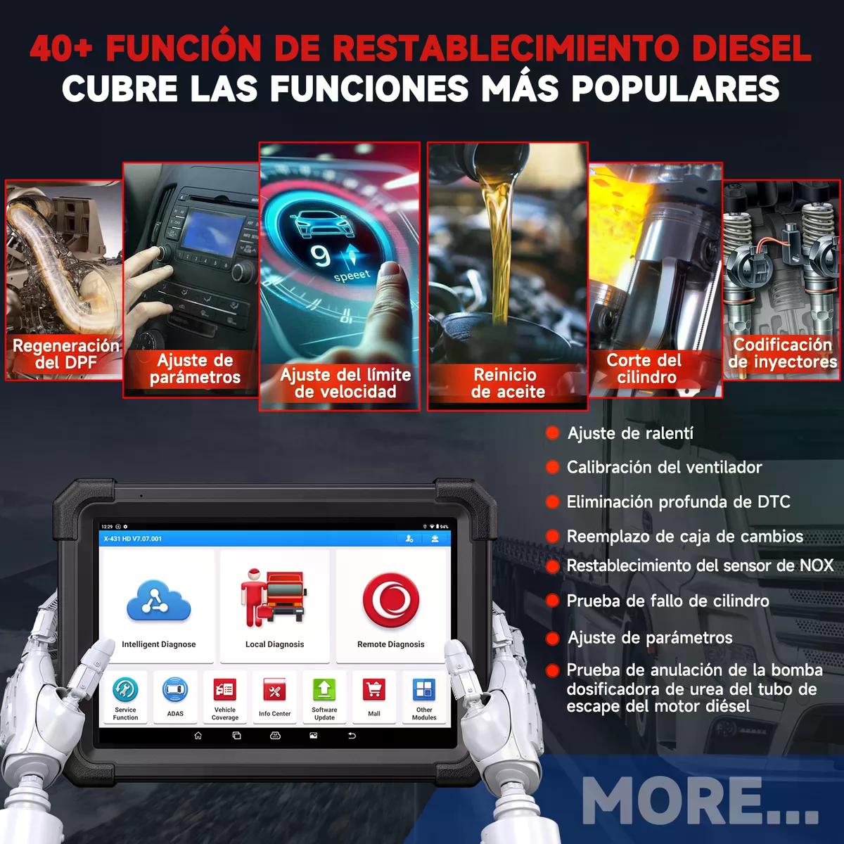 ESCÁNER AUTOMOTRIZ LAUNCH X431 V+ SMARTLINK HD CAMIÓN 24V - 6