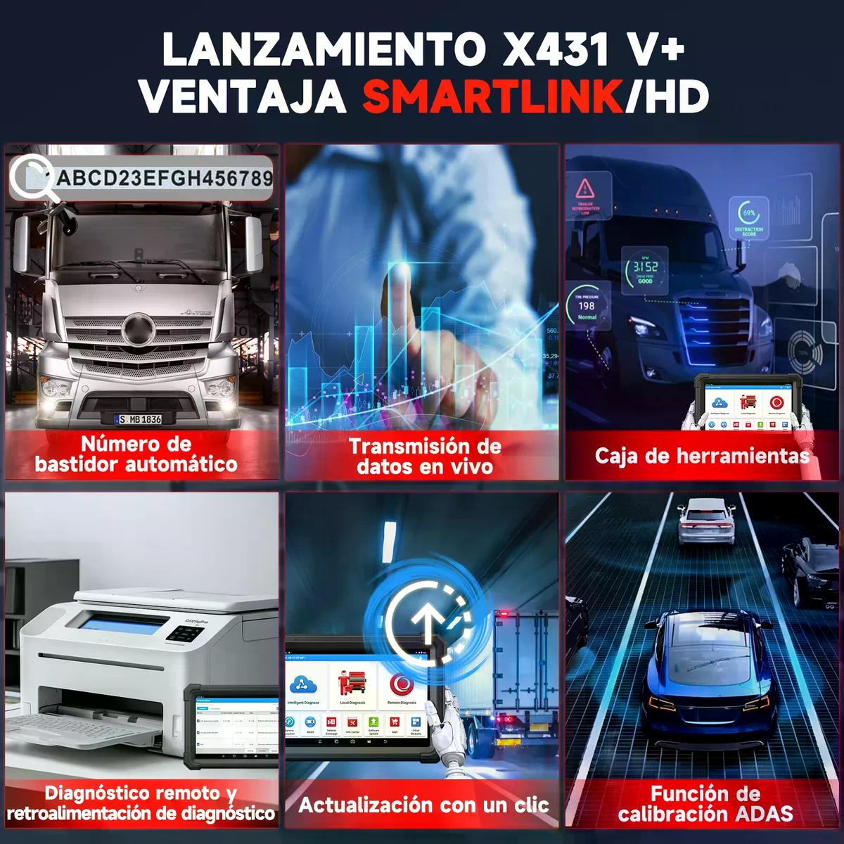 ESCÁNER AUTOMOTRIZ LAUNCH X431 V+ SMARTLINK HD CAMIÓN 24V - 8