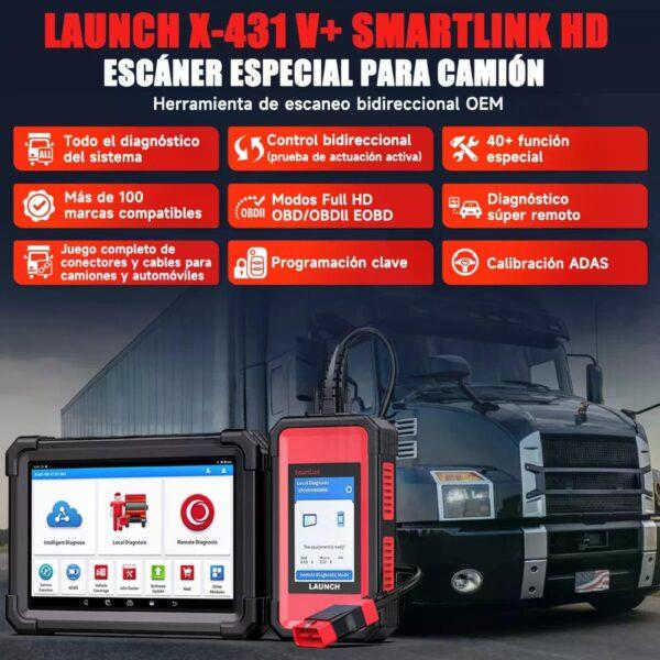 ESCÁNER AUTOMOTRIZ LAUNCH X431 V+ SMARTLINK HD AUTO Y CAMIÓN - 7