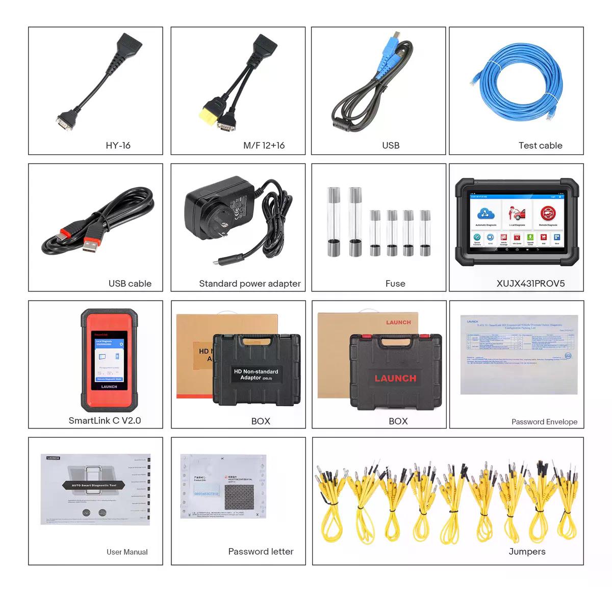 SCANNER  LAUNCH X431 V+ SMARTLINK HD PROFESIONAL MAQUINA 24V - 7
