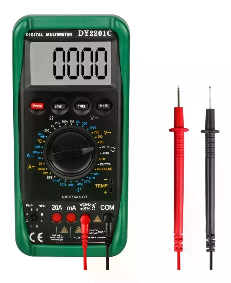 MULTITESTER MULTIMETRO AMPERIMETRO DY2201C AUTOMOTRIZ - 1