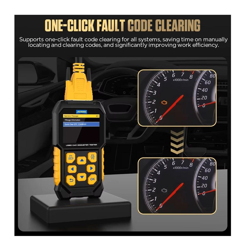 SCANNER DE ODOMETRO PARA AUTOS USADOS ​, LECTOR DE CODIGO VIN Y BORRADO DE CODIGOS DE ERROR - 3