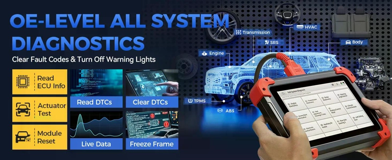 SCANNER XTOOL D7 BIDIRECCIONAL ECU 39 SERVICIOS CANFD LLAVES - 3