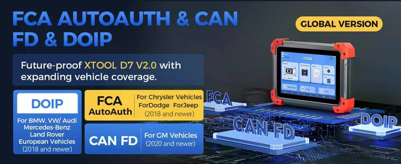SCANNER XTOOL D7 BIDIRECCIONAL ECU 39 SERVICIOS CANFD LLAVES - 8